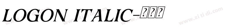 logon italic字体转换
